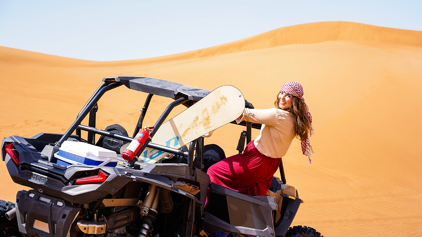 Private Dune Buggy, 4x4 dune bashing, Sandboarding, Camel Ride, BBQ Camp Dinner
