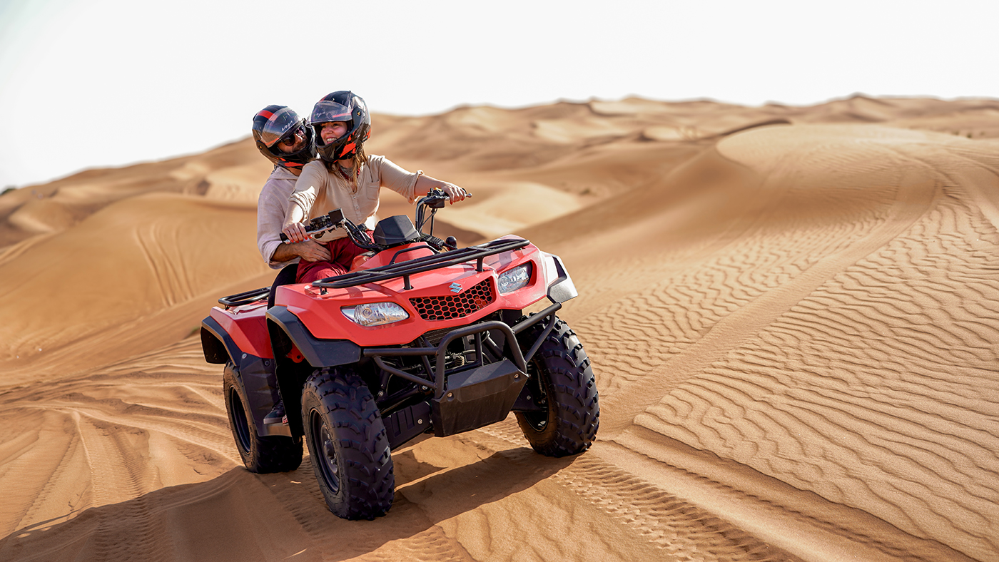 Dubai: Quad Bike Safari, 4x4 Dune bashing, Sandboarding, Camel ride